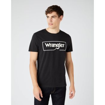 WRANGLER FRAME LOGO TEE FADED black Férfi póló 