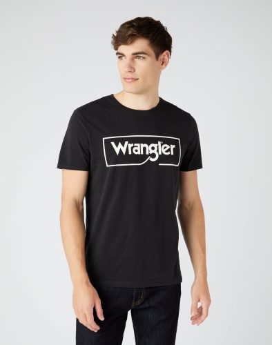 WRANGLER FRAME LOGO TEE FADED black Férfi póló 