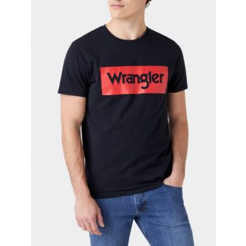 WRANGLER LOGO TEE faded black Férfi póló 